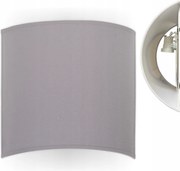 Sötétszürke Fali Lámpa Fali lámpa Lámpabúra 25 cm Led lámpabúra 1xE27 60W szövet