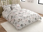 Mikroszálas ágyneműhuzat MY BUTTERFLY világosszürke Ágyneműhuzat mérete: 70 x 90 cm | 140 x 200 cm