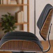 Fekete Eco-bőr Irodai Forgószék TEKSAS