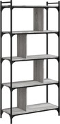 vidaXL 5 szintes szürke sonoma színű fa könyvespolc 76 x 32 x 158 cm