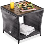 Deuba Rattan asztalka 40x45x45 cm - sötétszürke