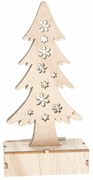 Karácsonyi világító fa 18,5 cm, LED, természetes