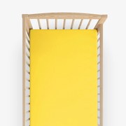 Goldea gyermek pamut lepedő kiságyba - sárga 70 x 140 cm