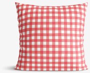 Goldea dekoratív párnahuzat - piros kockás 40 x 40 cm