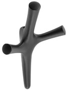 Fogas fém, Walencia, matt fekete, háromágú