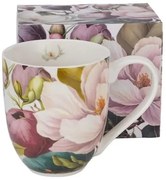Magnólia virágos porcelán nagyméretű jumbo bögre - 1 literes