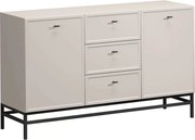 Lorini komód 150 cm - kasmír / fekete T-bar fogantyúk / fém lábak
