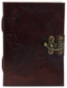 Bőr kötésű notesz Világatlasz