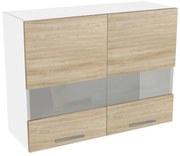 Salandra kétajtós üveges felső konyhaszekrény SC 80 Sonoma N