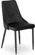 Étkezőszék BARI fekete bársony
