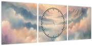 Kép - Felhők (órával) (90x30 cm)