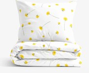 Goldea pamut ágyneműhuzat - pitypangok 140 x 200 és 70 x 90 cm