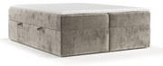Világosbarna ágyneműtartós boxspring ágy 180x200 cm Yoko – Maison de Rêve