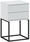 Éjjeliszekrény 2 Fiókkal Fehér Színben CADRO NR8 40 cm PUSH