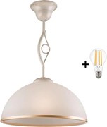Brilagi - LED Csillár rúdon ANTICO 1xE27/60W/230V fehér patina