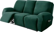 Relax Fotel Huzat (bársonyos, 3 üléses, sötétzöld, rugalmas)