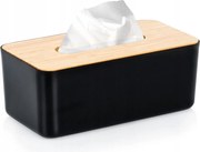 Zsebkendőtartó fekete bambusz fedéllel Vilde Zsebkendőtartó