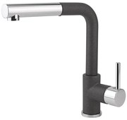 Concept BDG4527BC - Mosogató csaptelep kihúzható zuhanyfejjel 26,9 cm gránit/fekete