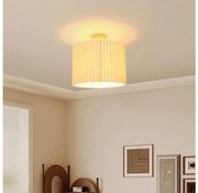 Brilagi - Felületre szerelhető csillár NORDIC WAVE 1xE27/15W/230V, átm. 32 cm, lenvászon/fehér