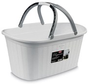 STEFANPLAST Elegance szennyeskosár 35l, fehér