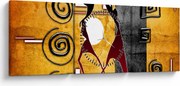Kép - Ősi festészet (órával) (90x30 cm)