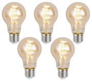 5 db Okos E27 szabályozható LED izzó A60 borostyán 4,9W 320lm 2500K