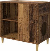 vidaXL Macska Ház Öreg fa 72 x 42,5 x 70 cm Faanyag