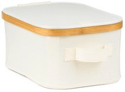 G21 tárolódoboz 24 x 30 x 15 cm, bambusz, fedéllel, bézs