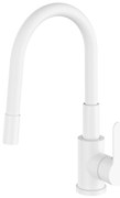 Gamma Flex 2000, álló mosogatócsaptelep flexibilis karral, matt fehér, GMA-BFX-2000AWH