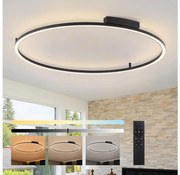 Brilagi - LED dimmelhető világítótest PORTOFINO LED/85W/230V átm. 120 cm fekete + távirányító