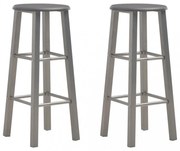 2 db antracitszürke MDF bárszék