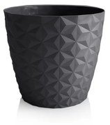 Crystal matt újrahasznosított virágtgartó 30 cm,antracit, 30 cm