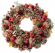 Dekoratív karácsonyi koszorú, 34 x 8 cm
