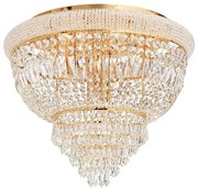 Ideal Lux - Kristály mennyezeti lámpa DUBAI 6xE14/28W/230V átm. 52 cm arany