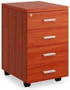 SimpleOffice konténer 40 x 48 cm - 4 fiókos, cseresznye