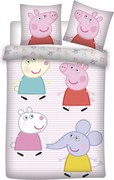 Peppa malac Little Friends gyerek, ovis ágyneműhuzat 100×135cm, 40×60 cm