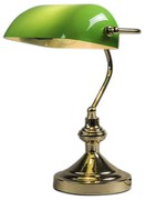 Okos asztali lámpa sárgarézzel és zöld üveggel, Wi-Fi-vel P45 - Banker