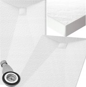 Zuhanytálca Kő szerkezet téglalap alakú 150x90 cm Fehér Teja