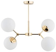 Csillár rúdon FOTON 4xE14/40W/230V arany/fehér