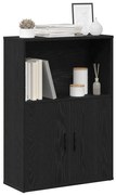 Könyvespolc fekete tölgy 60x24x85 cm Gépesített fa
