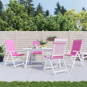 4 db rózsaszín szövet magas háttámlájú székpárna