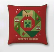 Minecraft Creeper Holiday Karácsonyi párnahuzat 40x40 cm Velúr