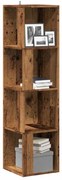 antik fa színű szerelt fa sarokszekrény 33 x 33 x 132 cm