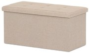 Tárolós Puff, Bézs Szövet. TAB-462 CRM2