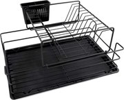 Edényszárító, csepegtető tálca, fekete, 47 x 32 cm