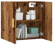 antik fa színű szerelt fa faliszekrény 60 x 31 x 60 cm