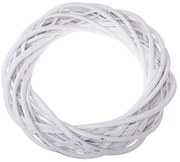 Elemetary fehér fonott koszorú, átmérő 30 cm