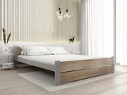 Ágy IKAROS DOUBLE 140 x 200 cm, sonoma tölgy/szürke Ágyrács: Ágyrács nélkül, Matrac: Matrac nélkül