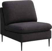 Fekete buklé fotel Moilo – MESONICA