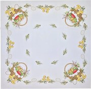 Húsvéti terítő 75x75cm Csibék és cupcake